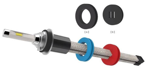 A set of LED bulbs H3 R4 80W 9600lm LUMILED LUXEON 12V-24V