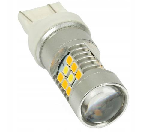Auto LED žárovka 28 SMD 2835 Bílá + Oranžová