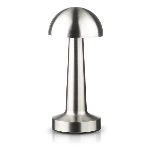 HJA11-ARGENT | Lampe de table sans fil | Lampe de nuit tactile avec couleur de lumière réglable | Lampe CHAMPIGNON USB