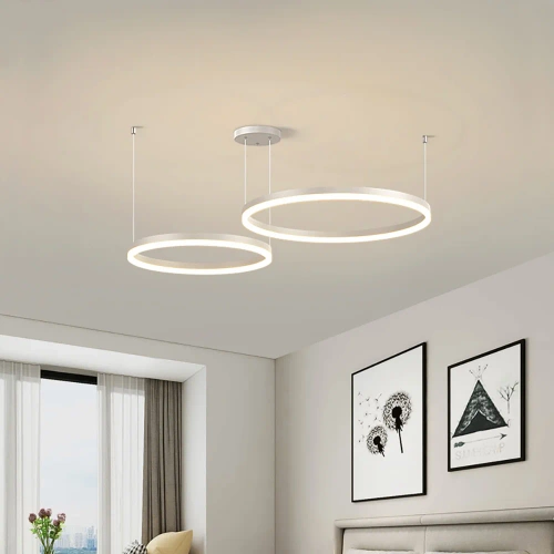 RLK-C02-38W-W | Lampada a sospensione moderna in due pezzi | LED | Bianco