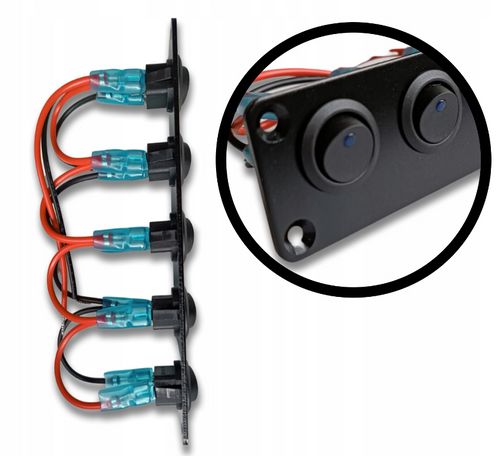 Panou de control cu comutatoare iluminate