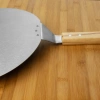 MD-120-PLATA | Cáscara de pizza de acero | Pala para pan y repostería | Espátula redonda para estufa 