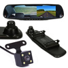 Set - achteruitrijcamera met rijrecorder in de achteruitkijkspiegel 4,3&quot; TFT LCD voor achteruitrijcamera 12V PZ702-1-DVR