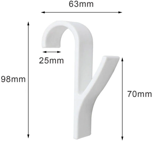 PG-Y03-WHITE | Bathroom hook for towel | Handle mounted on a radiator, radiator | Set of hooks