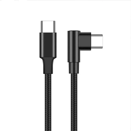 PD-F60W-1M-B | GSM кабел | Ъглов USB-C кабел | Кабел с щепсел 90 градуса. | Бързо зареждане ДОСТАВКА НА МОЩНОСТ | Кабел за предаване на данни