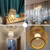 Ručně vyráběná závěsná bambusová lampa | BOHO | Čínský lustr