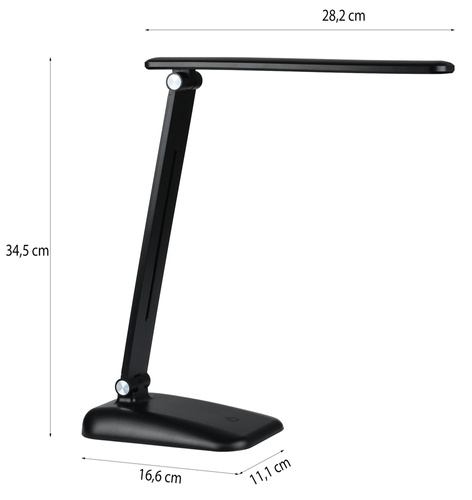 MT-612 | Justerbar LED skolebordslampe | 3 niveauer af lysintensitet | Tryk på knappen | Neutral farve