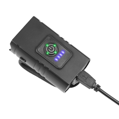 Conjunto de luzes LED de bicicleta para frente e traseira da bicicleta | 2 LEDs XM-L T6 CREE, 1000lm, 6 modos de iluminação, 1200mAh | 5 diodos, 4 modos de iluminação, 50lm