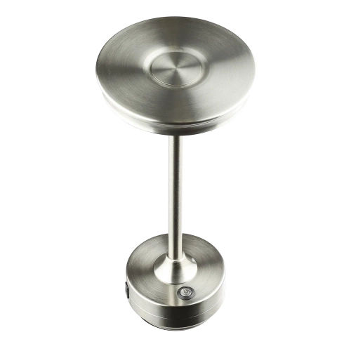 HJA30-SILVER | Lampă de masă cu baterie încorporată | Lampă de noapte cu trei culori de lumină | Lampă atmosferică pentru un hotel sau restaurant