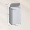 UYL-80L-WIT | Witte wasmand | Bamboe speelgoedcontainer | Houten kledingmand | Wasmand met één compartiment voor de badkamer