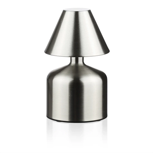 HJA42-ARGENT | | Lampe de table LED champignon | Lampe sans fil pour hôtel, restaurant | Lampe tactile de nuit