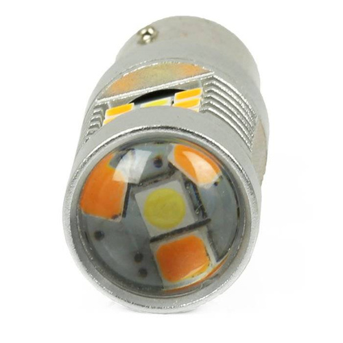 Autó LED izzó 28 SMD 2835 Fehér + Narancs