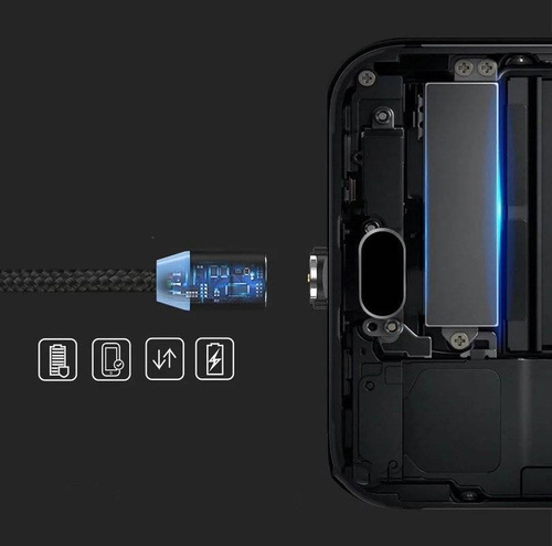 AM23 | 3в1 1М | Магнітний USB кабель для зарядки телефону | Quick Charge 3.0 2.4A