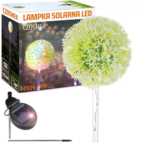 FLD-05-C | Lampe solaire de jardin LED à l'ail | 73 cm, 600 mAh