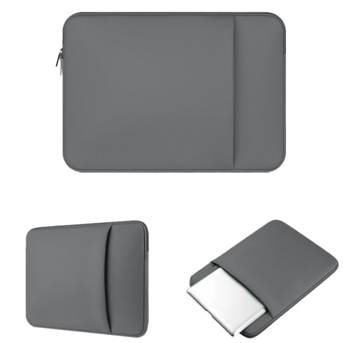 BR02 | Neoprénové puzdro, puzdro na 15,6" notebook | extra vrecko | šedá