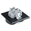 JX-S256 | Double earthed socket | Black | Tempered glass frame | 230V