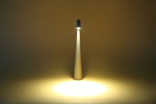 HMS-355-GRAY | Lampa de masa 33,5cm | Lampă de noapte fără fir cu baterie încorporată | Lampă cu control tactil