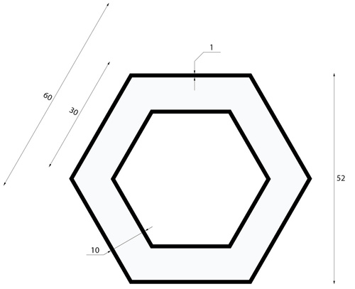LPL-002 | Hanging LED ceiling lamp 36W | hexagon | aluminum | CCD not blinking | Φ60x6
