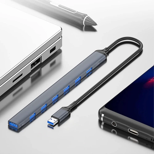 CENTRO | Divisor USB para 7x USB-A | adaptador, divisor 7 em 1