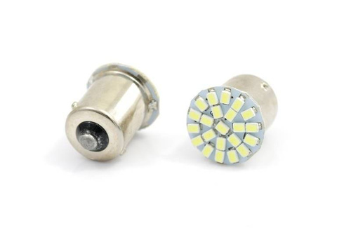 LED-Autoleuchtmittel | BA15S Sockel, 22 SMD 1210, Front