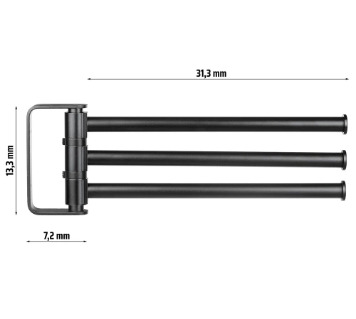 BTS-R003-B | Вішалка для рушників | 3 поворотні кронштейни