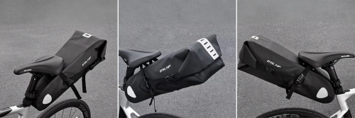 Bolsa impermeable para bicicleta de 10 l | Bolsa para bikepacking con reflectores | Bolsa para debajo del sillín | BCB-004