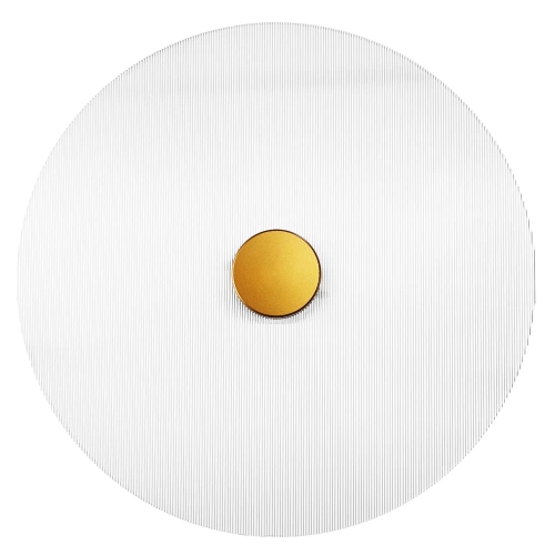 WLB-D350 | Lampada da parete rotonda ⌀35 cm | Una lampada da parete moderna con paralume scanalato