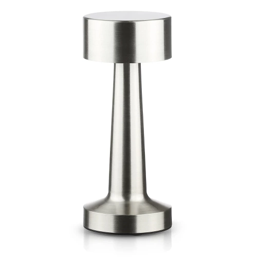 HJA10-ARGENT | Lampe de table sans fil | Lampe de nuit tactile avec couleur de lumière réglable | Lumière USB