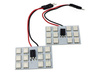 RGB LED panel sæt | 2 LED-paneler 12 SMD 5050 RGB | Farve fjernbetjening | C5W og W5W adaptere