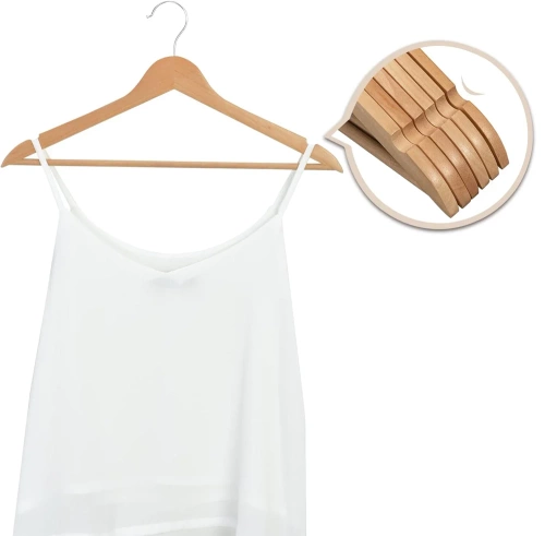 HLD-Z10 | Set of clothes hangers | Wooden wardrobe hangers