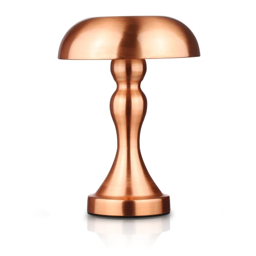 HJA24-A-CUIVRE | Lampe de table LED champignon | Lampe sans fil pour hôtel, restaurant | Lampe tactile de nuit