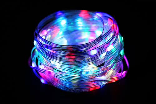 ASF-RGB-5M | Striscia LED WS2812B RGBIC 5m | Neon, catena leggera | Telecomando IR, Bluetooth, IP65, USB