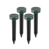 YQJ-1203-NERO- 4 pezzi | Repellente per roditori | Repellente solare per talpe e arvicole