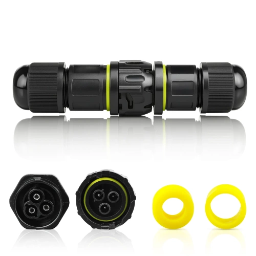 Conector hermético para cabos IP68 | conexão rápida + conector de rosca 3 pinos 450 V 17,5 A para cabos de 3–9 mm | M682-C