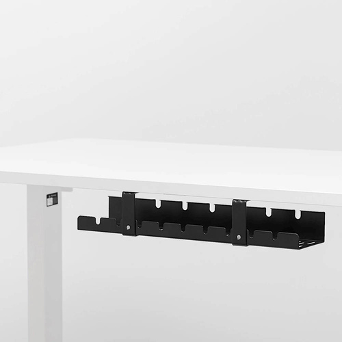 CWT-O1 | Organisateur de câbles sous le plateau de bureau 50 cm | Panier, guide, poignée | Noir