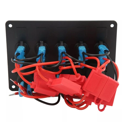 Контролен панел 12V 24V IP65 с USB | Контролен панел със светещи ключове | Двойно USB зарядно устройство 2.1A/5V | Букса за запалка 12V