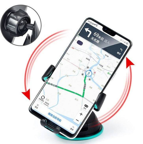 C068-Black | 2in1 gravity car holder - for the grille and for the windshield