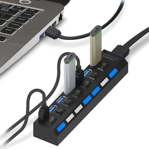 YT07 | USB 2.0 HUB 7 porthoz | USB elosztó / elosztó