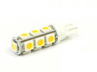 Bombilla LED para coche WW W5W T10 13 SMD 5050 Blanco cálido