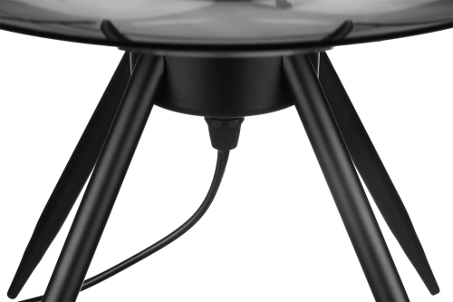 BH-233-MARRONE | Elegante lampada da comodino con paralume in vetro | Lampada da tavolo moderna in vetro