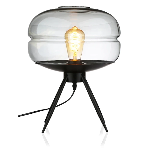 BH-233-TS | Candeeiro de cabeceira elegante com abajur de vidro | Candeeiro de mesa de vidro moderno