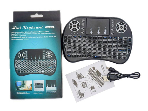 i8 | Teclado sem fio retroiluminado com touchpad