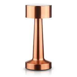 HJA10-COPPER | Wireless table lamp | Touch-sensitive night lamp with adjustable light color | USB light