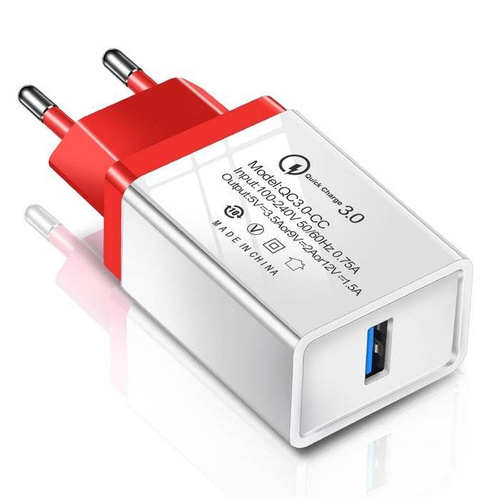 CA-004 | Szybka ładowarka sieciowa USB | Quick Charge 3.0 | 3.1A