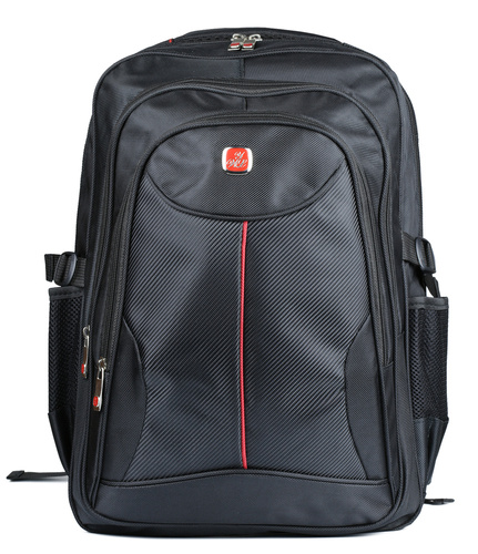 BR11 | Universeller Rucksack mit Laptopfach | Schulrucksack mit gepolsterten Schulterriemen | Wasserbeständig | 30l, 3 Kammern, 1680D Ballistic Nylon | Schwarz