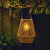 JX21-Bamboe | Draadloze zonnelamp | Tuinlamp met houder