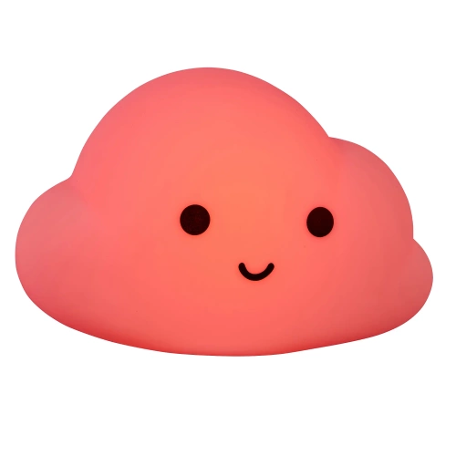 Luce notturna a LED in silicone a forma di nuvola | Lampada portatile per bambini con 9 colori di luce | Lampada ricaricabile tramite USB | JL-907