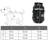 Dog winter jacket with integrated harness | size L | warm, waterproof dog coat | PET-017M-BK