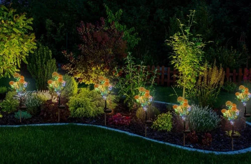 FLD-14-ŽLUTÁ | Solární LED zahradní lampa Thistle | 65 cm, 600 mAh