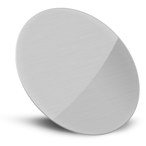 Set van 2x telefoonplaat voor magnetische houder | rond + rechthoekig | Zilver